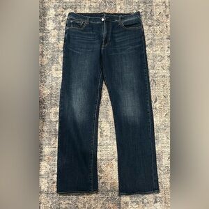 Lucky Brand Men's Dark Blue Straight Jeans Size 36/34